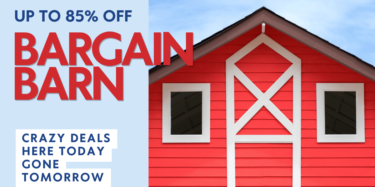 Bargain Barn up to 93% off
