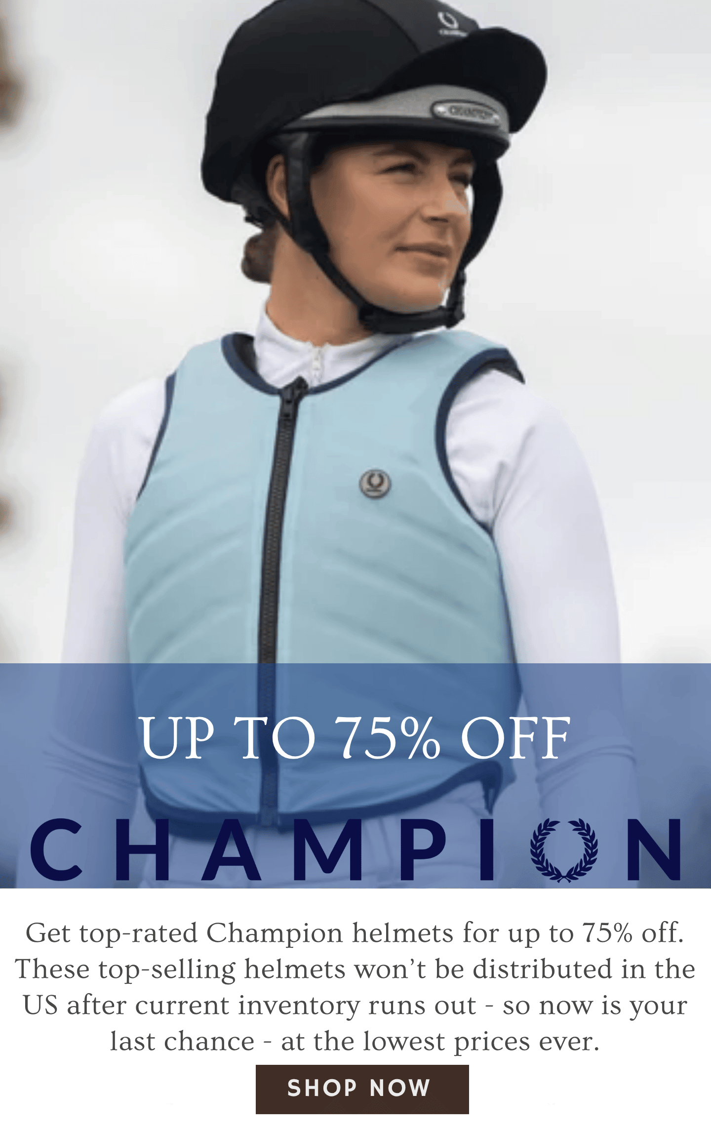 Champion Helmets 75% Off