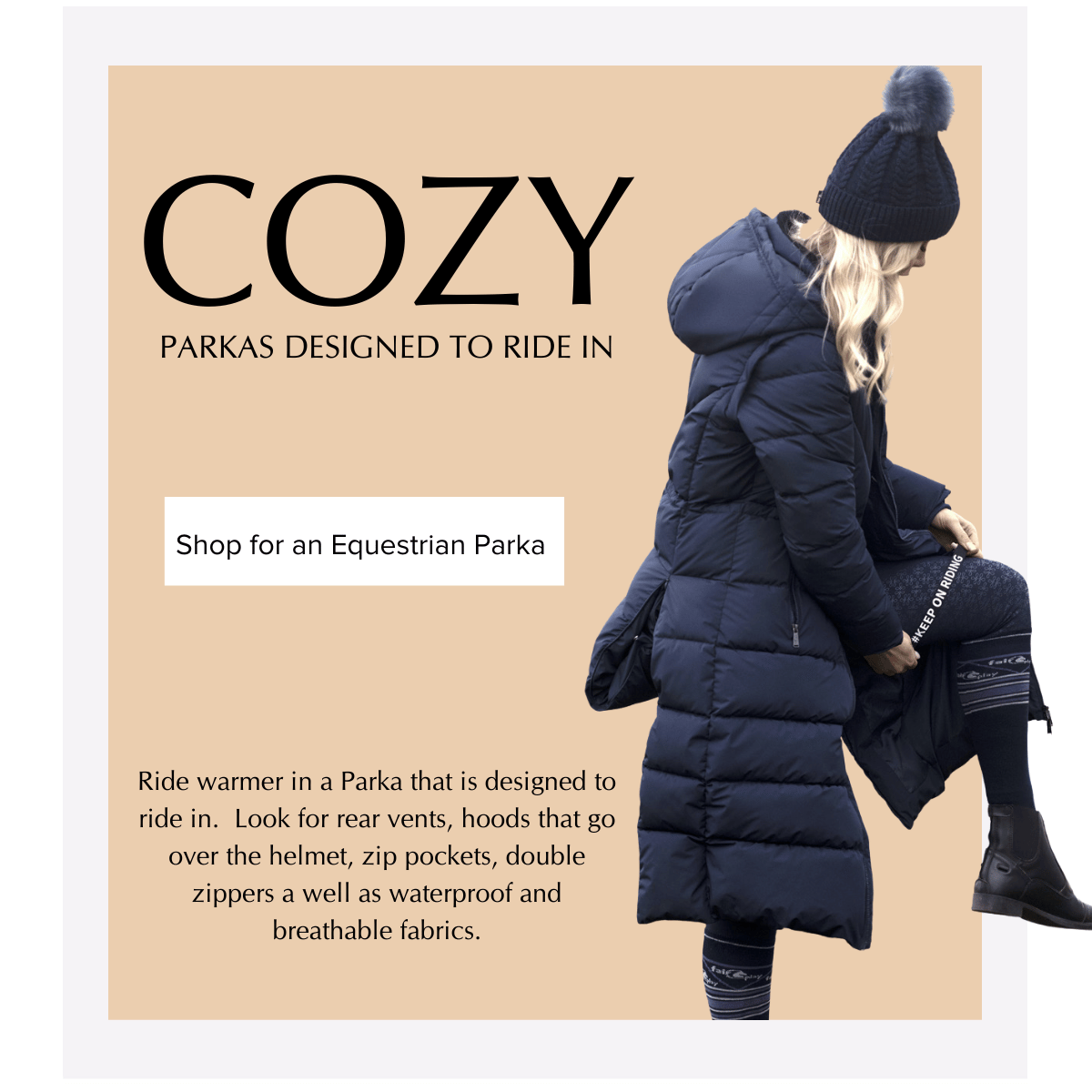 Cozy Parkas Designed to Ride In