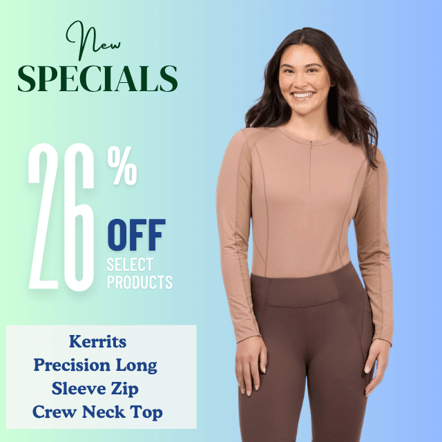 Kerrits Precision Long Sleeve Zip Crew Neck Top