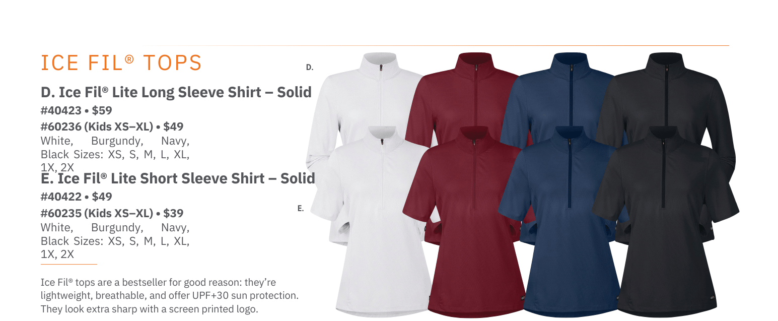 Kerrits Club Ice Fil Tops - Solid