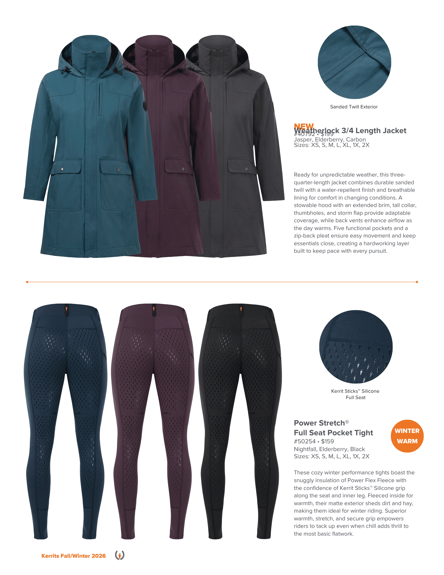 Kerrits Weatherlock 3/4 Length Jacket
