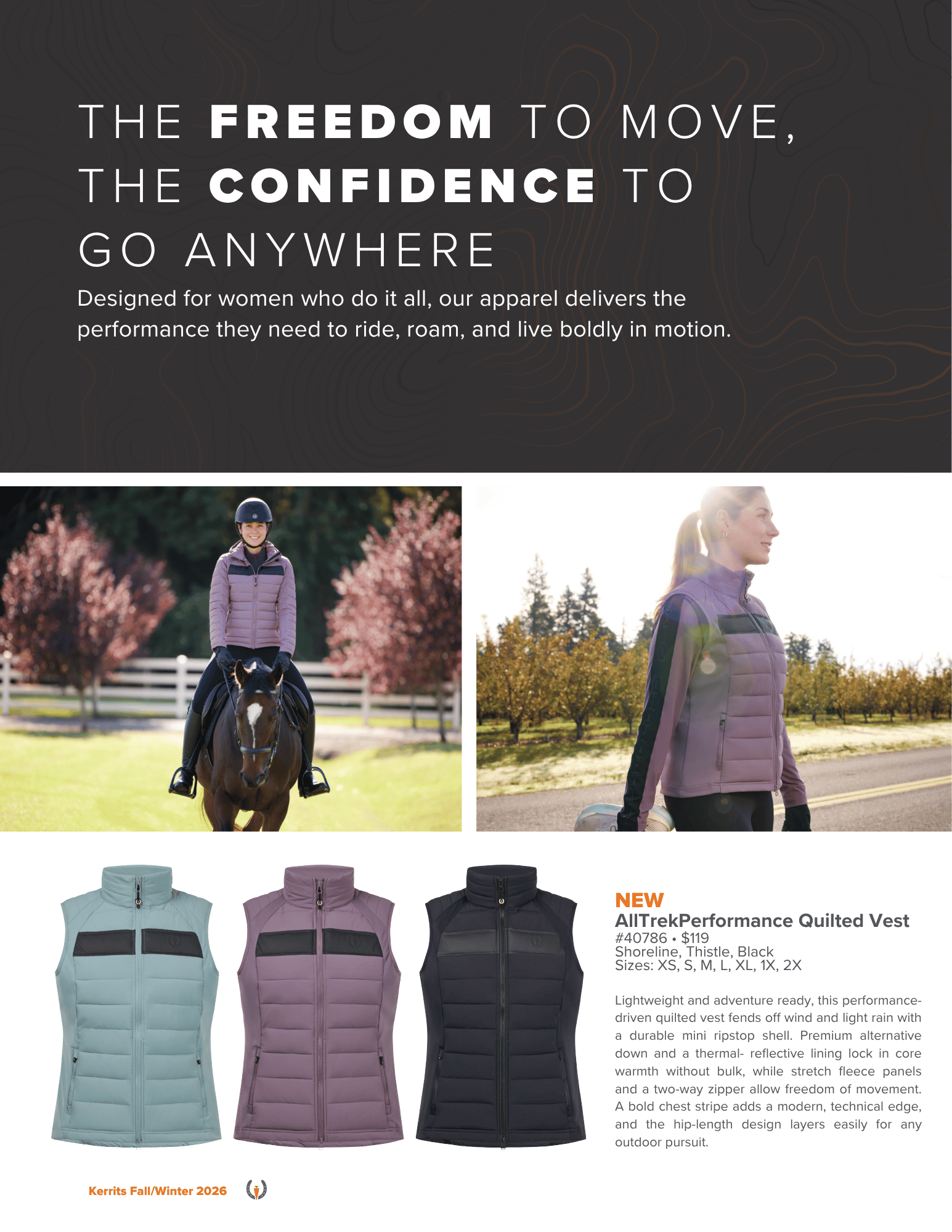 Kerrits All Trek Performance Quilted Vest